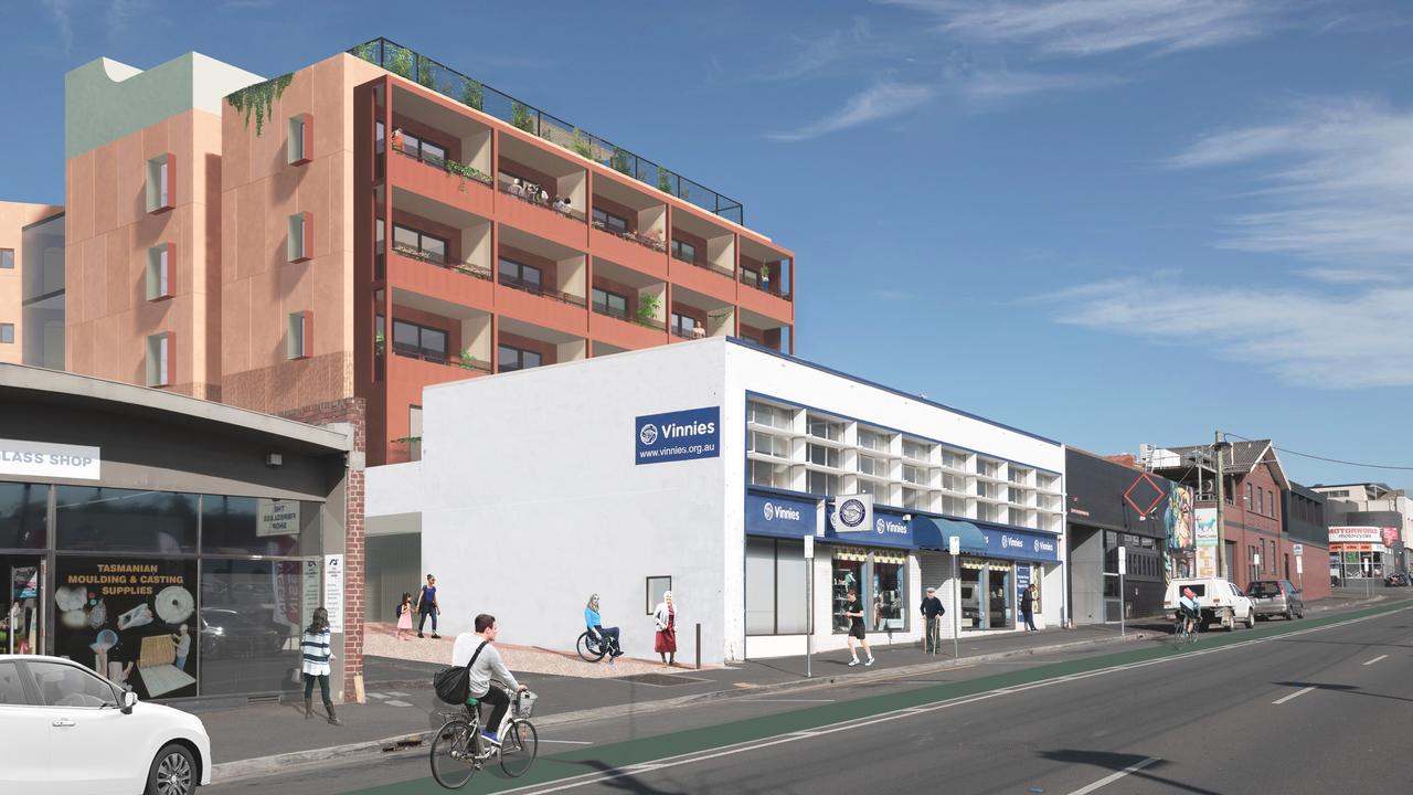 A social housing project by St Vincent de Paul for women aged over 55 will go ahead in Argyle St North Hobart. Picture: Maguire + Devine Architects