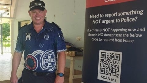 Patrol Inspector Nick O’Brien at the QR code launch. Photo: Supplied