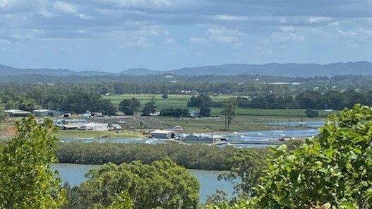 Aquaculture farms on the Logan River, where there was a white spot outbreak in 2016.