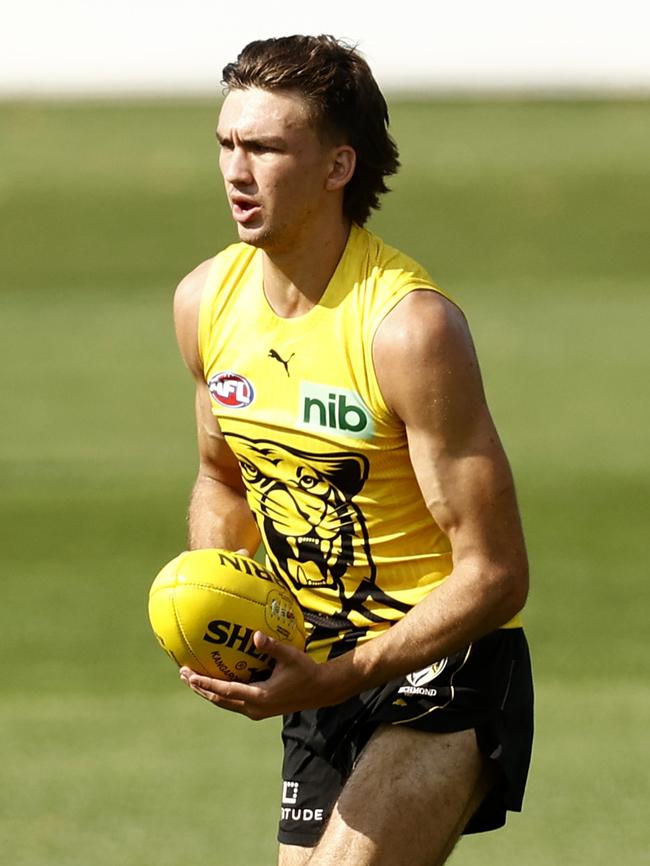 Josh Gibcus and the Tigers have a bye in round 12. Picture: Darrian Traynor/Getty Images