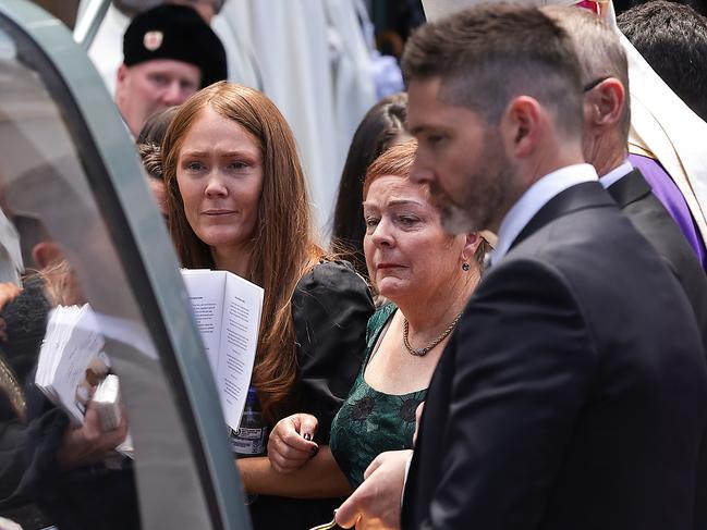 MELBOURNE, AUSTRALIA.NewsWire Photos. DECEMBER 23, 2024. State funeral for former Federal Defence Minister and Liberal MP Kevin Andrews at St PatrickÃs Cathedral. Margaret Andrews farewells her husband. Picture: NewsWire/Ian Currie