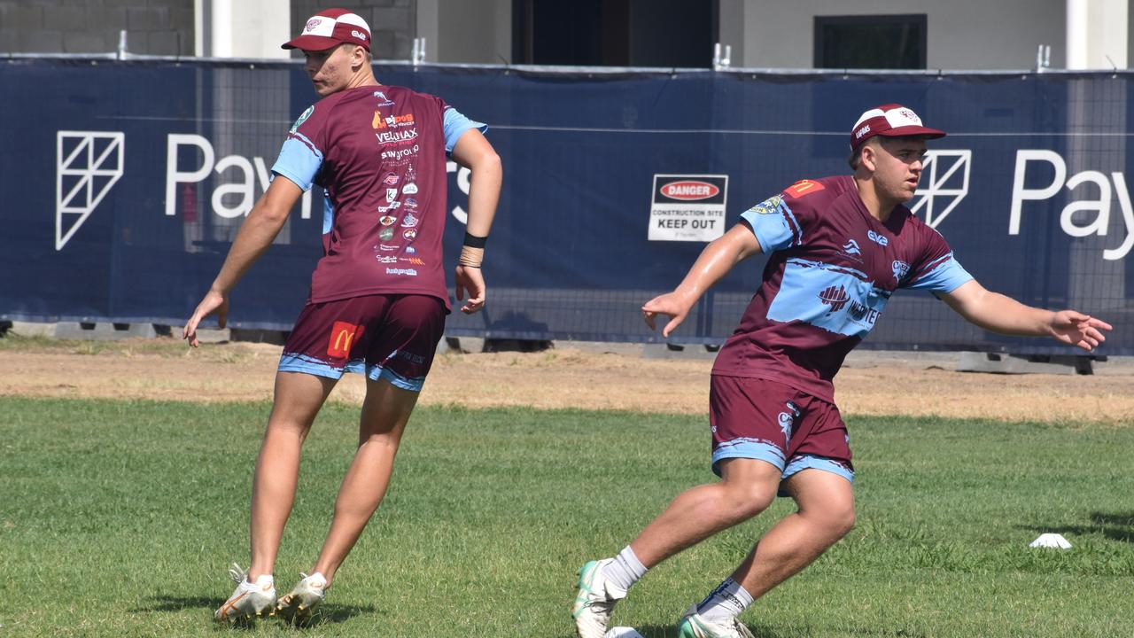 CQ Capras under-17 boys squad at a pre-season training session at The Cathedral College, Rockhampton, on December 7, 2024.