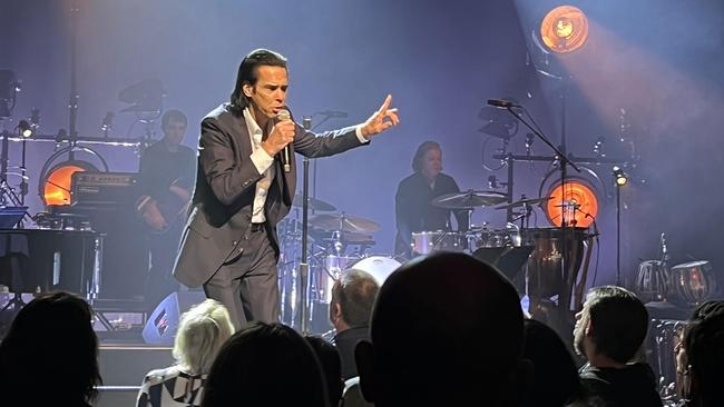 Nick Cave and Warren Ellis play the Adelaide Festival Theatre. Picture: Nathan Davies