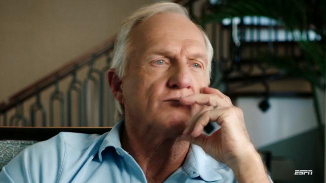 Greg Norman has relived the worst collapse of his career in a new documentary.