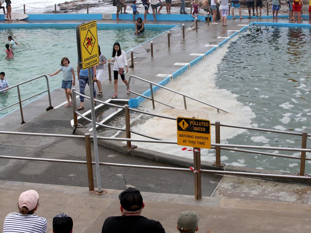 Pollution warnings are in place for almost half of Sydney’s popular beaches. Picture: Damian Shaw