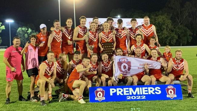 The Yeppoon Swans made if eight straight flags in the AFL Capricornia senior men's competition with their 14-point win over BITS Saints in the 2022 grand final.