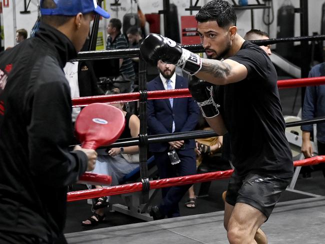 Mendoza rounded out his training camp in Sydney on Monday morning before flying to the Gold Coast. Pictures: No Limit Boxing/Gregg Porteous