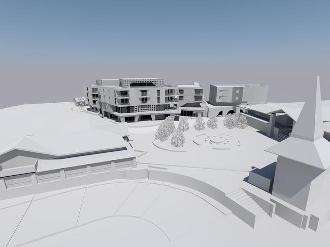 An artist’s image of the proposed Kooroora chalet development at Mt Buller by the Grollo Group.