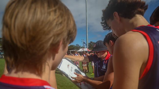 The game plan is accessed at Espley Oval. Photos by Stephen Archer