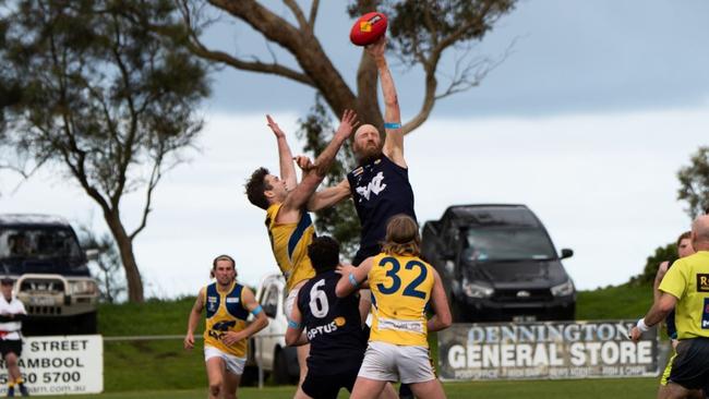 Action from the Warrnambool and North Warrnambool match in Hampden league. Picture: Facebook