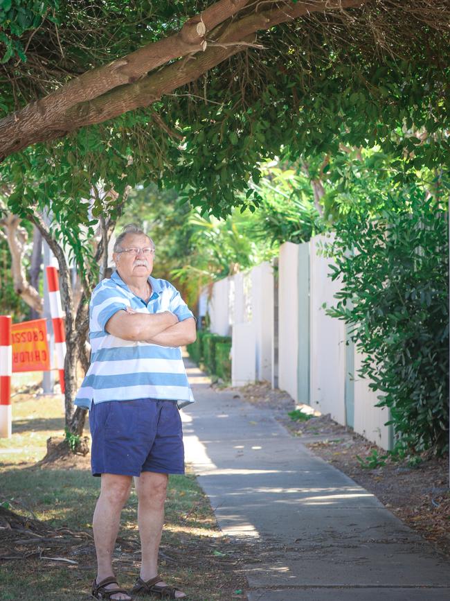 Rapid Creek resident Simon Andropov is furious at council tree-loppers.