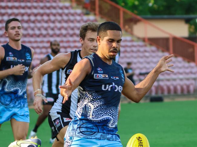 Bradley Stokes has apologised for vilifying Waratah opponent Corey Rich in December. Picture: Celina Whan / AFLNT Media.