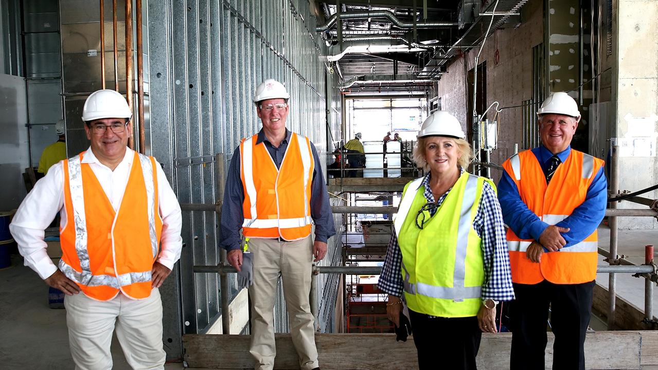 Cr Drew Wickerson, Barry O'Rourke, Michelle Landry, and acting mayor Neil Fisher.