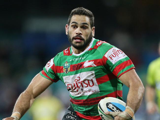 Greg Inglis carries the Rabbitohs’ premiership hopes.