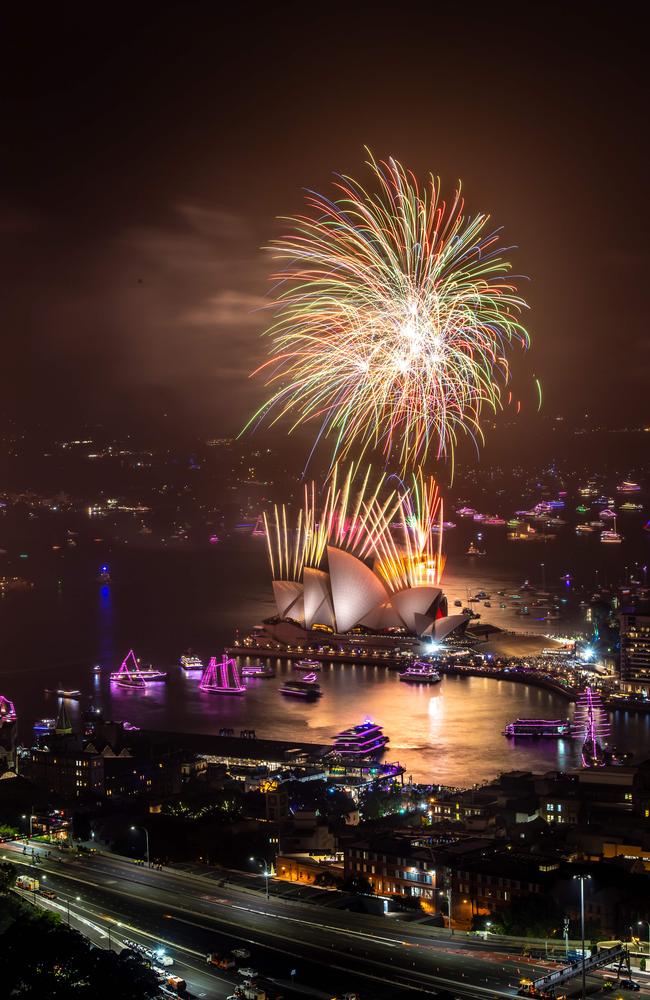 Sydneys New Years Eve fireworks. Picture: Monique Harmer