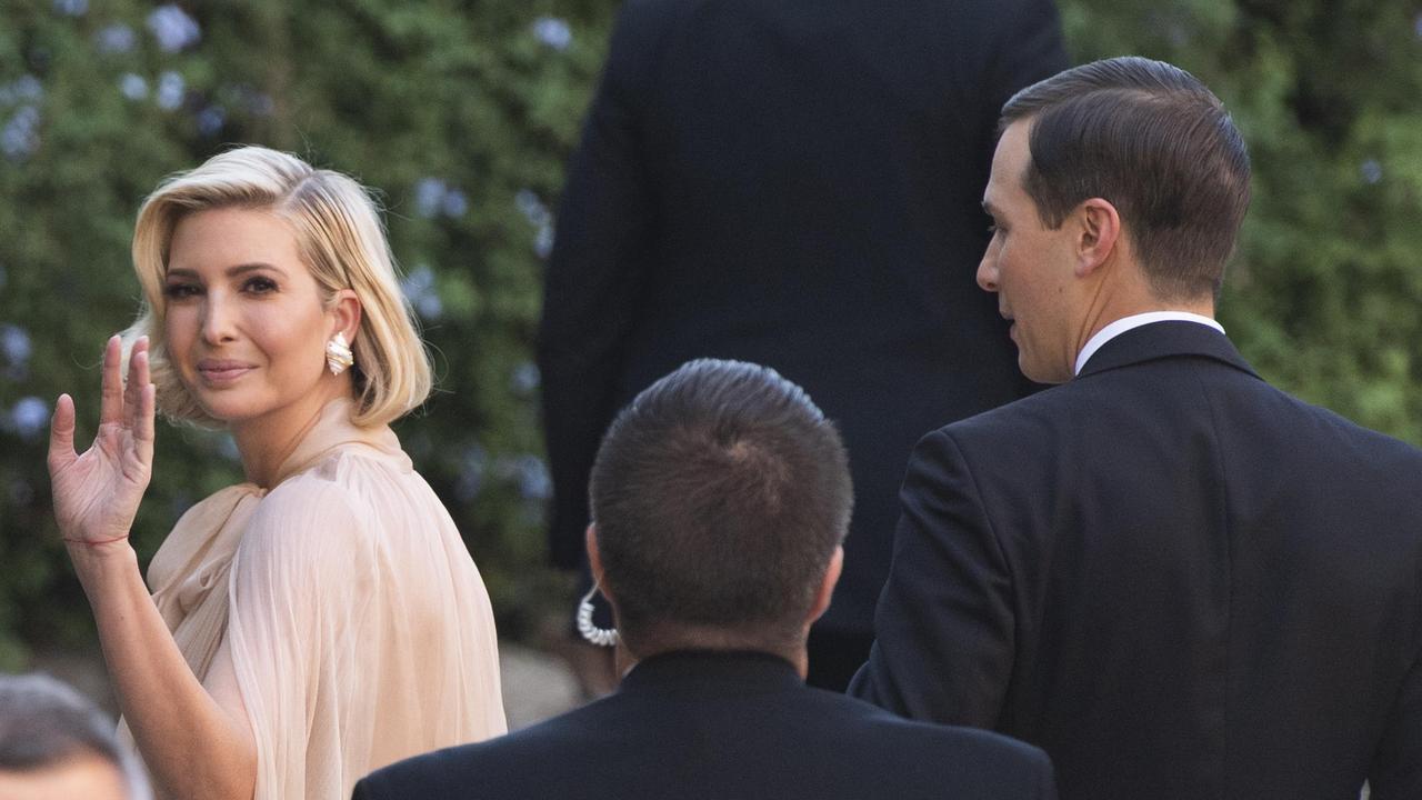 Jared Kushner and Ivanka Trump arrive at the wedding of Misha Nonoo and Michael Hess. Picture: (Claudio Peri/ANSA via AP