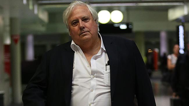 Please Credit PICS MARC ROBERTSON. Clive Palmer arrives in Brisbane from Townsville. PICS Marc Robertson