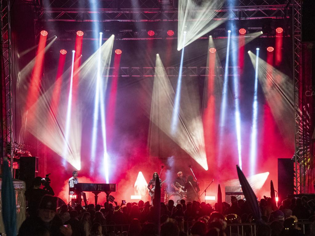 The Whitlams perform their Eternal Nightcap album at the Toowoomba Carnival of Flowers Festival of Food and Wine. Sunday, September 11, 2022. Picture: Nev Madsen.