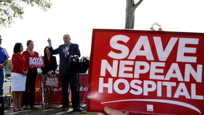 Labor held a rally to save Nepean Hospital.