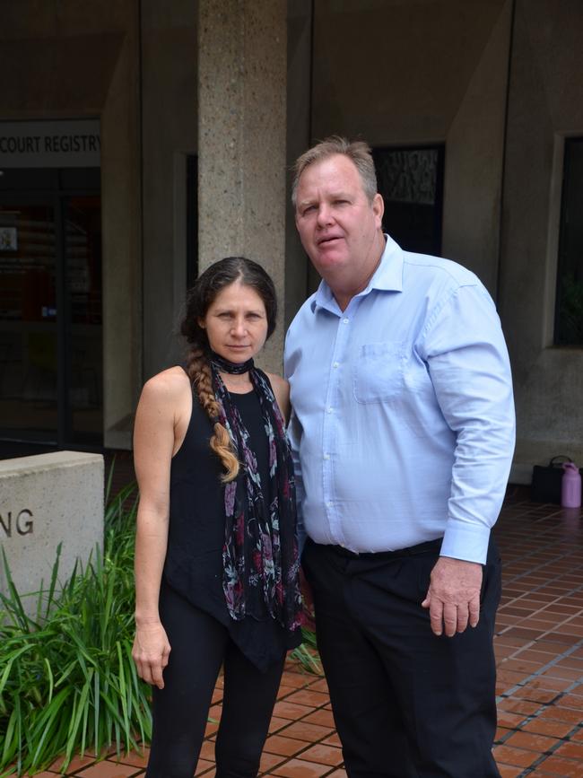 Amaroo lot owner Sarah Mills and Alan Sheret at Townsville Court House. Picture: Nikita McGuire