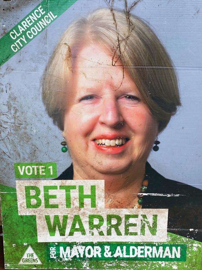 Beth Warren's old campaign poster. Pic: Beth Warren.