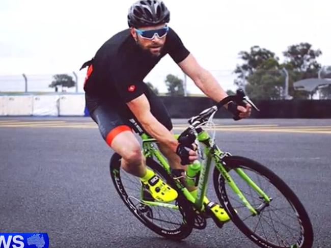 Nick Sky, 47, who died after he was struck by a car on Forest Way, Belrose, while on a cycling training ride on June 4. Picture: 9News