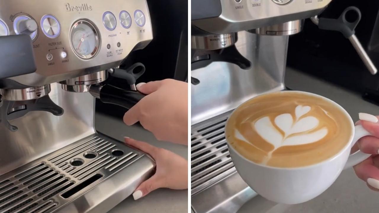 Save on the Breville Barista Express. Picture: TikTok/@mamamadecoffee.