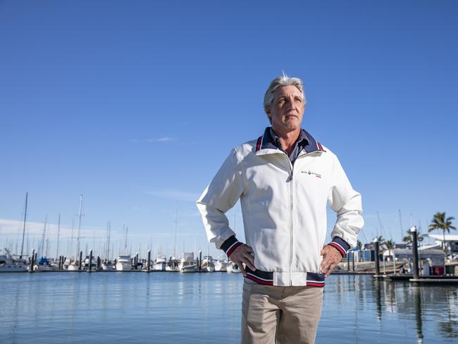 Mike Freebairn at the Royal Queensland Yacht Squadron marina in Manly. Picture: Mark Cranitch