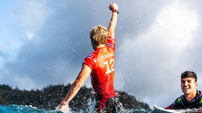 Two-time world champion John John Florence after winning the Billabong Pipe Masters Presented in December – the last championship tour event held before the Newcastle Cup.