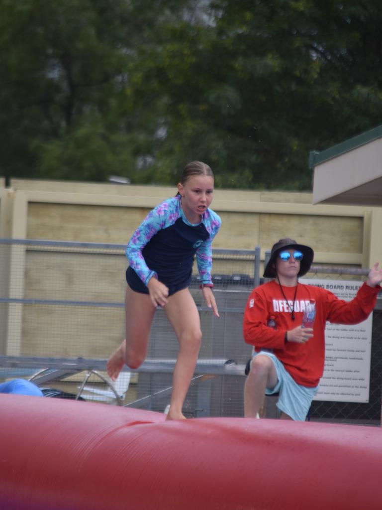 PARTY TIME: There were plenty of splatters and splashes at Dalby's pool party on Saturday.