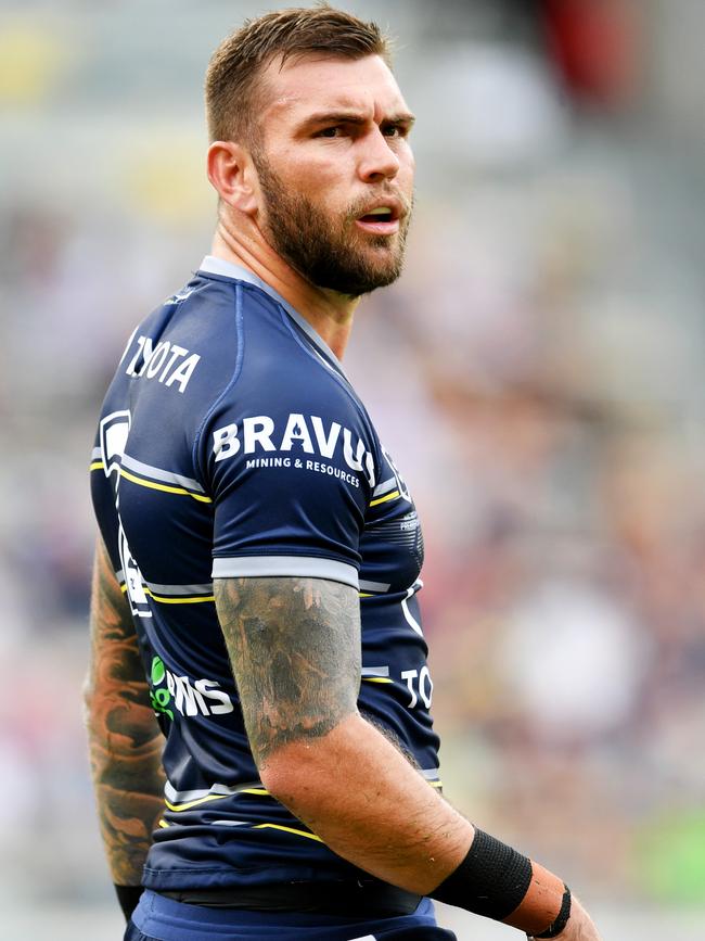 Kyle Feldt. NRL; North Queensland Cowboys Vs Canterbury-Bankstown Bulldogs at Queensland Country Bank Stadium, Townsville. Picture: Alix Sweeney