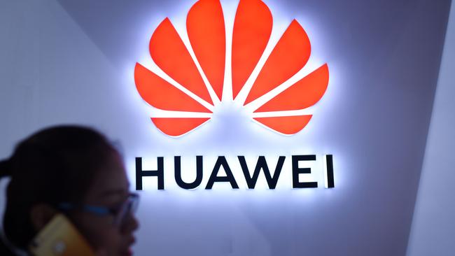 Huawei, which is facing an arrest and bans overseas, provides a lot of mobile phone base stations and antennas in Australia. Picture: WANG ZHAO / AFP