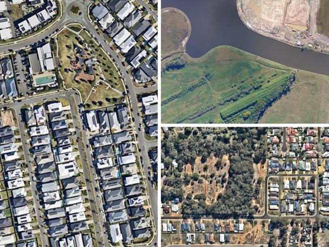 New areal images have shown the stark reality for homeowners fleeing the nation’s big cities. Picture: Nearmap