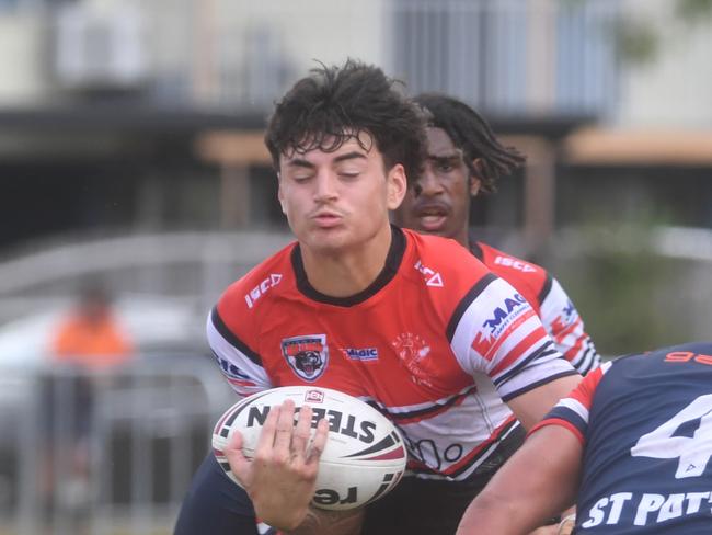 Kirwan State High School hosts St Patrick's College, Mackay, in round 1 of the 2025 Aaron Payne Cup. Picture: Evan Morgan