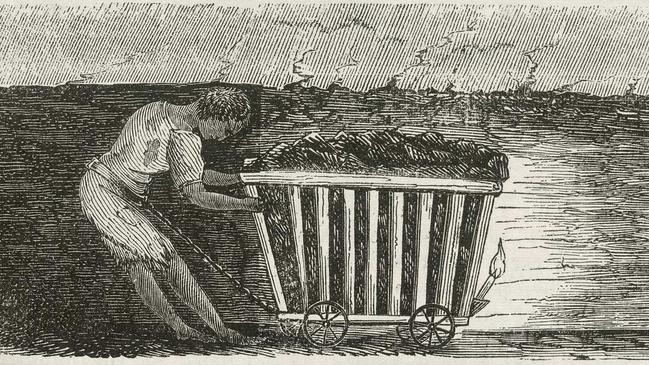 An illustration of children working in the shocking conditions in coal mines, from a government report compiled by the Children's Employment Commission in 1842. Picture: British Library