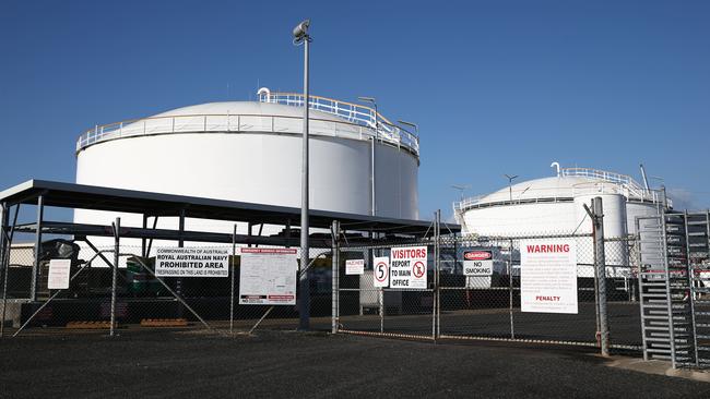 An Australian Defence Force military fuel site in Cairns. Picture: Brendan Radke