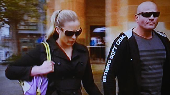 Rodney Clavell supporting Samantha Farrer in court. Picture: ABC News