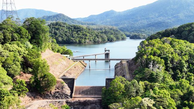 Copperlode Falls Dam and water intake, on the edge of Lake Morris. Cairns Regional Council is in the midst of building a new water supply for the city but is requiring further federal funding to save ratepayers money. Picture: Brendan Radke