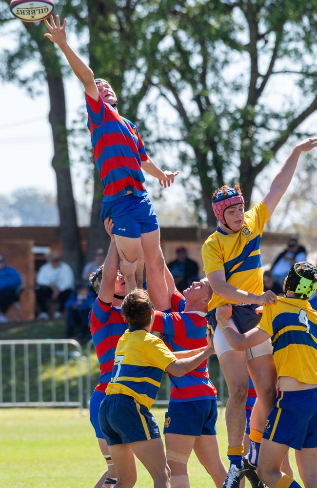 Downlands 15A vs TGS 15A. 2024 O'Callaghan Cup day at Downlands College. Photo by Nev Madsen