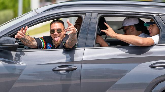 The Daily Telegraph Monday 7 October 2024Penrith FollowJames Fisher Harris and team mates leaves Penrith Panthers Academy.  Picture Thomas Lisson