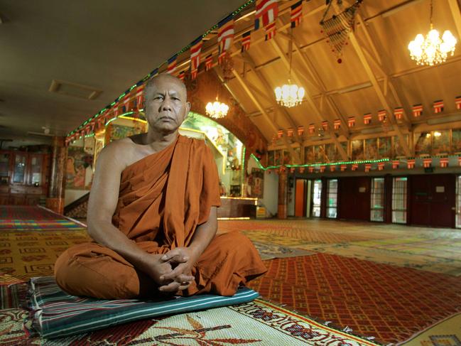 Cabramatta gets set for the Moon Festival at the Wat Khemarangsaram Buddhist temple at Cabramatta. A monk at the temple Venerable Long Sakhone in 2005. Picture: Dean Marzolla