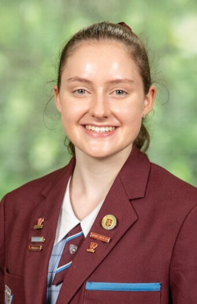 Taylah Kidd, John Paul College, high achiever.