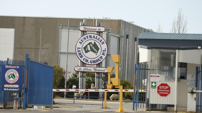 More than 700 workers ar the Australian Lamb Company in Colac have been forced to self-isolate. Picture: Alan Barber