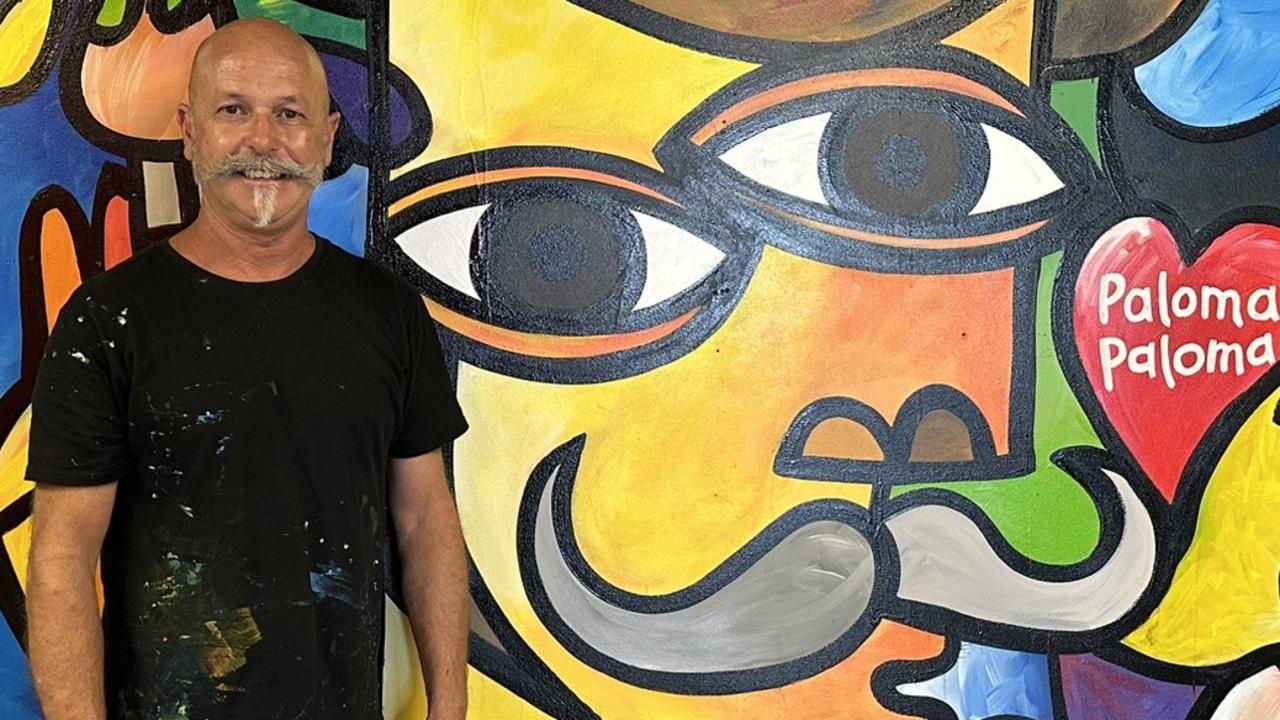 Crazy Horse Studios artist Steven Bordonaro still calls the bright orange Caloundra building, which was earmarked to become Paloma Paloma, home for his studio.