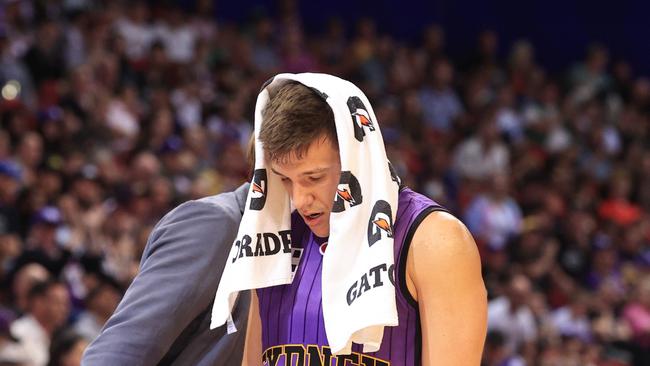 The towel was the only thing able to cool down Dejan Vasiljevic. Picture: Jenny Evans/Getty Images