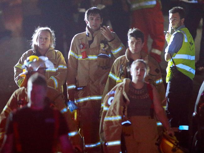 Fire and ambulance crews spent hours at the scene. Picture: Patrick Herve