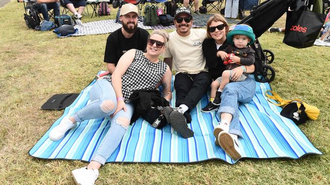 Hello Sunshine Music &amp; Food Festival. Brad Downing , Jordan Chidgey, Emilio Polanco, Dylan Polanco and Felix Picture: David Smith