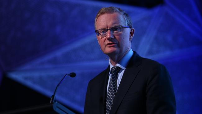 23/05/2018. Reserve Bank Governor Philip Lowe, gives keynote address at the Australia-China Relations Institute at UTS in Sydney, followed by Q and A discussion with former politician Professor Bob Carr. Britta Campion / The Australian