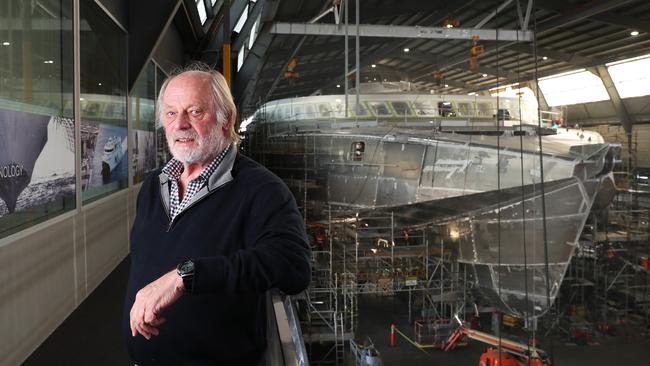 Robert Clifford founder of INCAT. Elon Musk has given Hobart boat builder INCAT a shout out on Twitter. Picture: NIKKI DAVIS-JONES