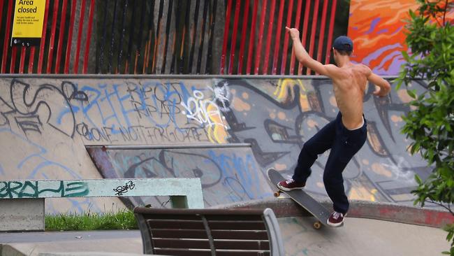 A skater at Mona Vale skate park. Picture: John Grainger